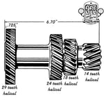 Transmission Cluster Gear - 3 Speed 1939-50