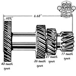 Cluster Gear - 4 Speed Transmission 1929-1952